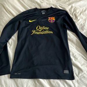 Vintage Nike FCB Barcelona long sleeve unicef jersey black small
